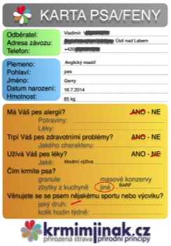  Karta psa 
